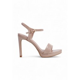 01712 Women Platforms Slingback Strap High Heels in Nude